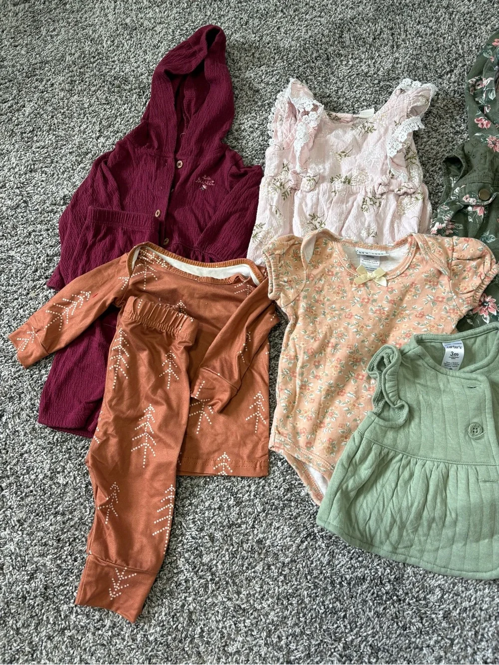 Baby Girl Clothing Bundle 3M-6M Floral Rompers Dresses Tops Vest Lot 10 Bundle - Picture 2 of 16